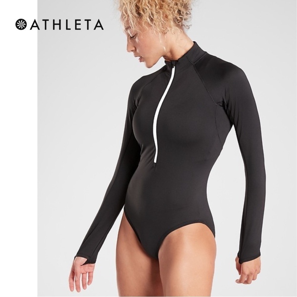 NWOT Athleta Endurance 1/2 Zip L/S Bodysuit